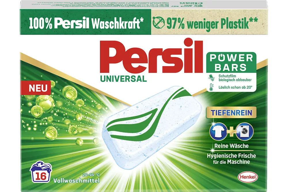 PERSIL Barritas de producto casi sin plástico.