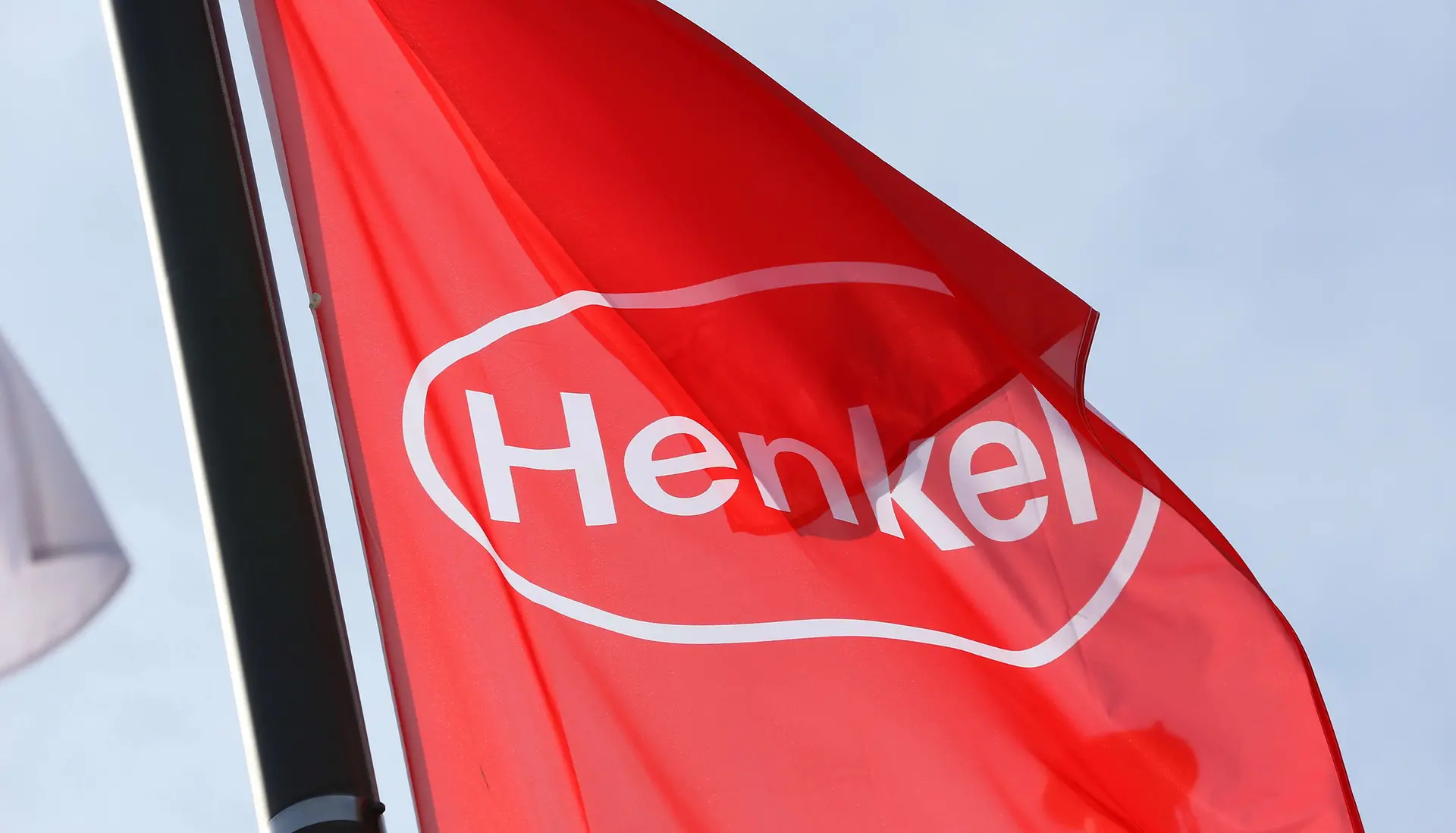 Red flag with Henkel logo